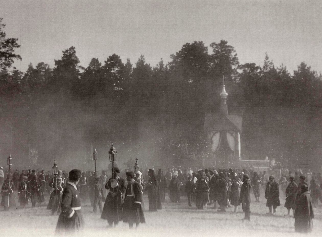 Påskprocession, Sarovklostret, Ryssland, 1903 av K. von Hahn