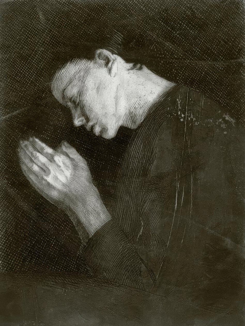 Bedande flicka av Käthe Kollwitz