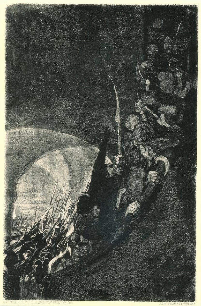 Beväpning i ett valv av Käthe Kollwitz
