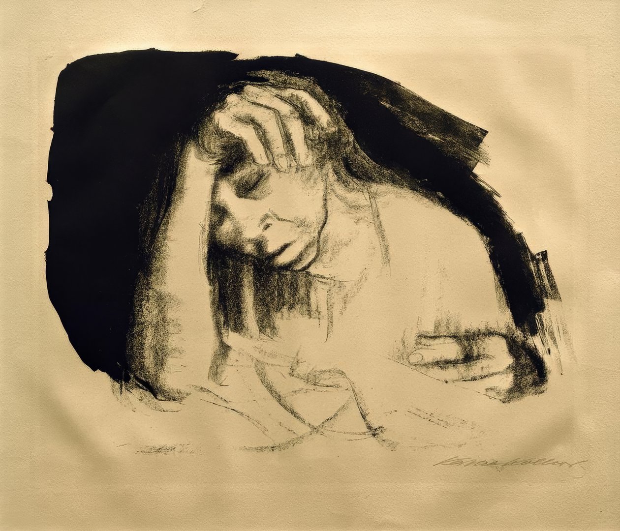 Läxa av Käthe Kollwitz