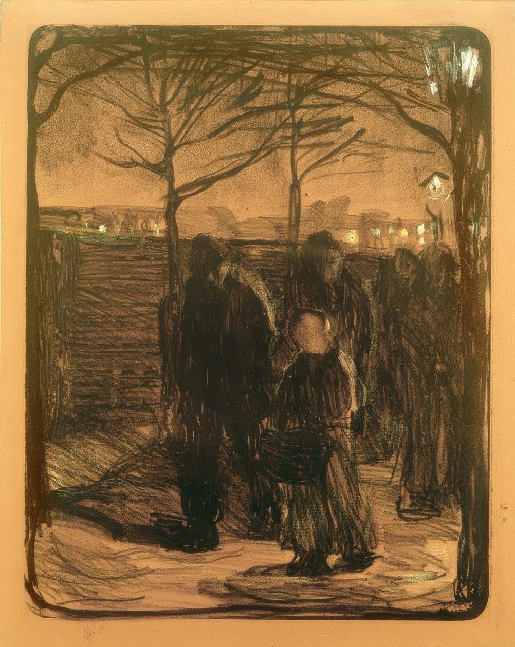 Käthe Kollwitz, förort / 1901 av Käthe Kollwitz