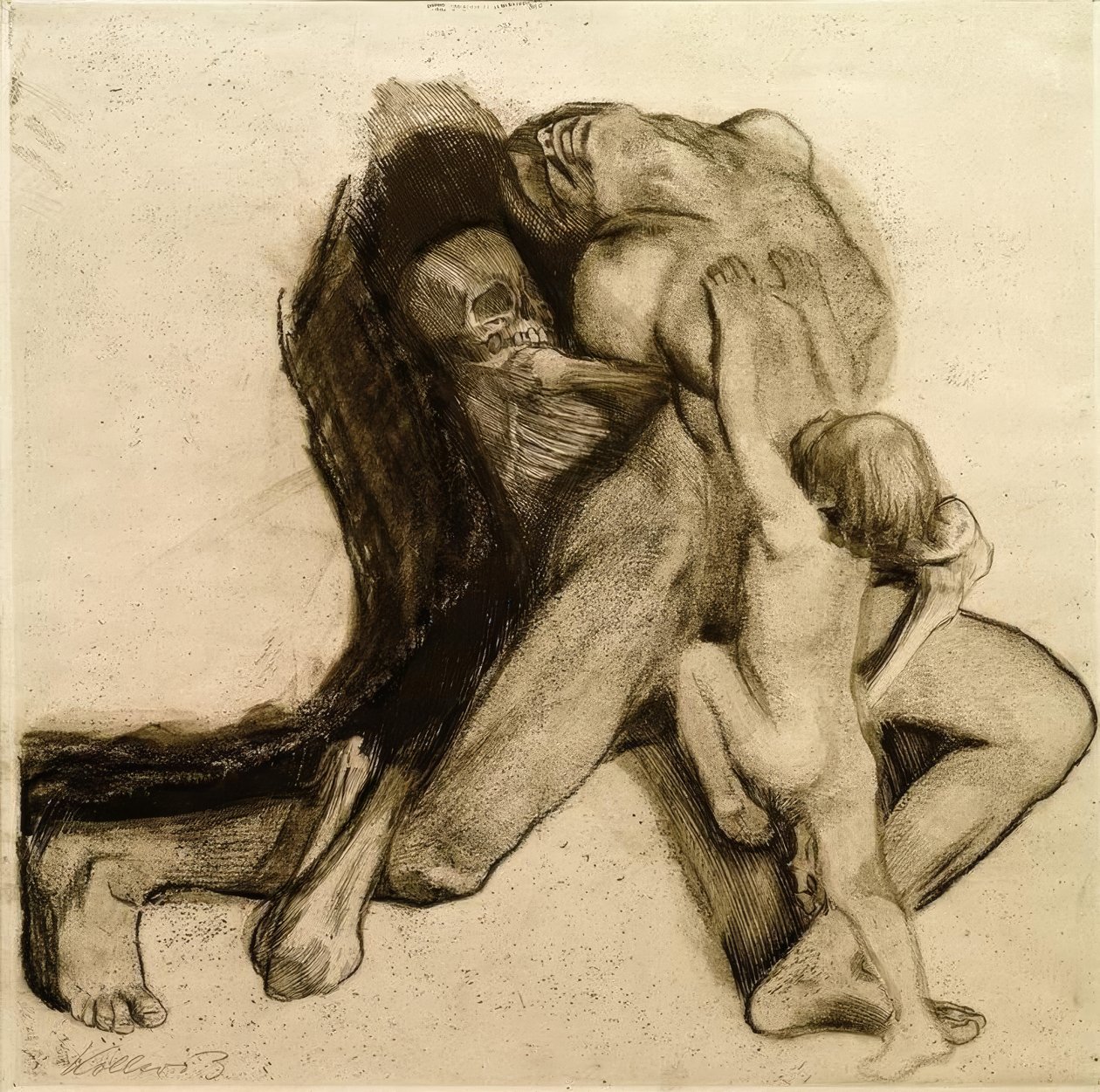 Döden och hustru av Käthe Kollwitz