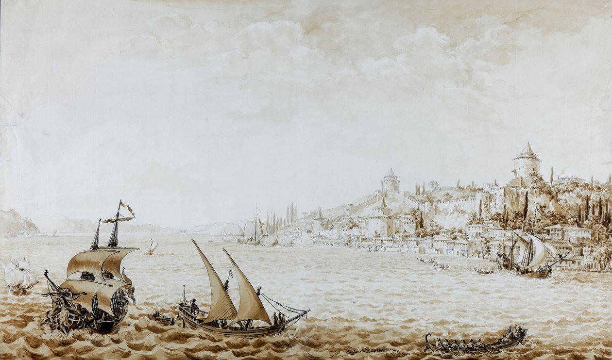 Utsikt över Rumeli Hisari, 1777 av Kamsetzer