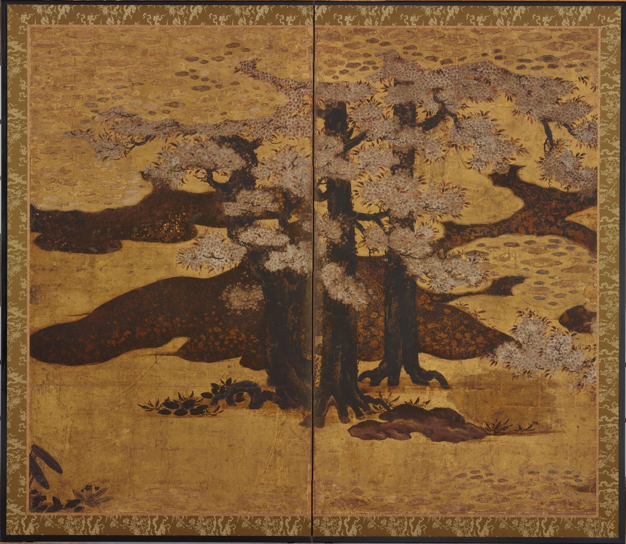Blommande körsbärsträd, Edo-period, ca.1580-1635. av Kano Sanraku