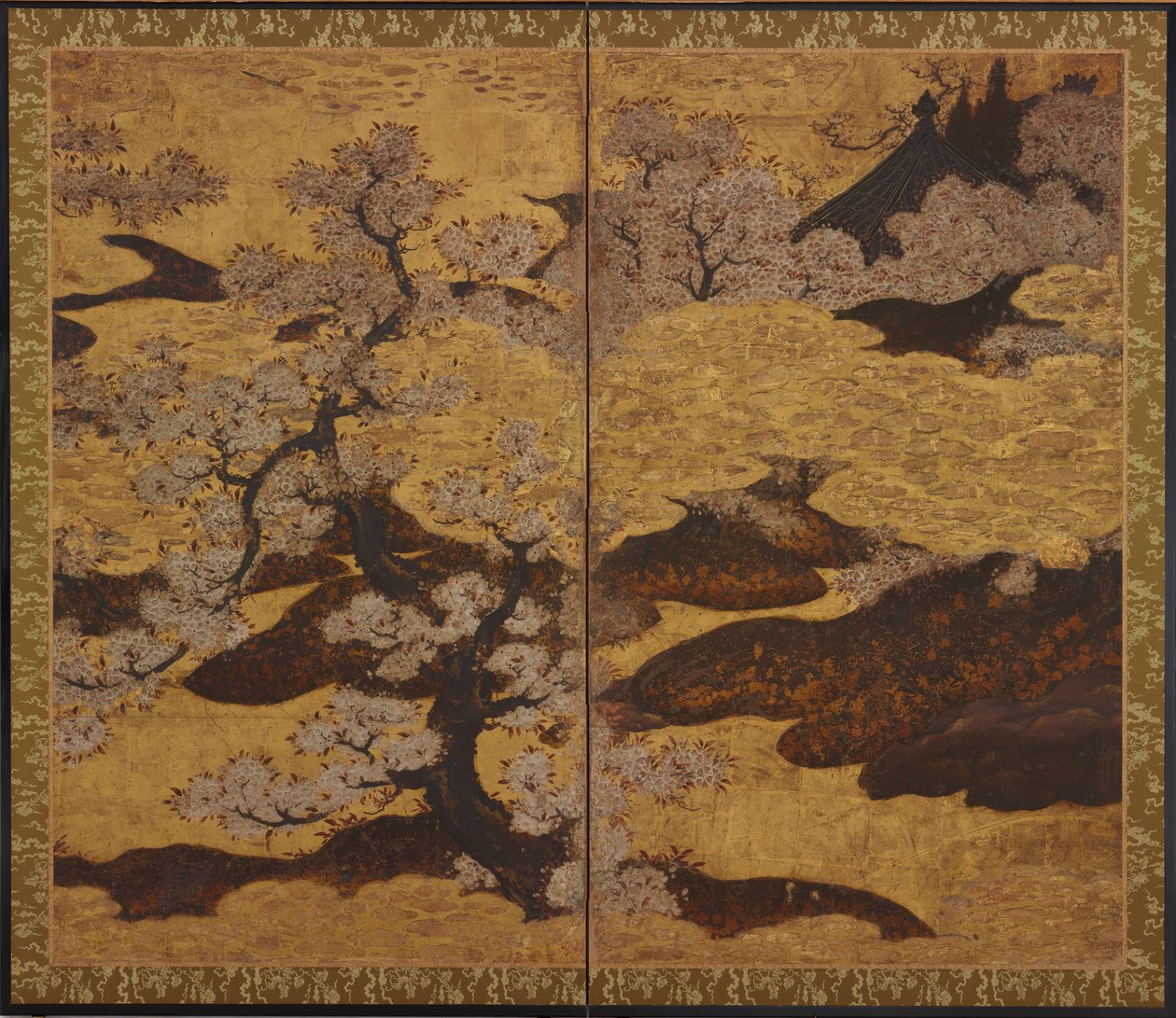 Blommande körsbärsträd, Edo-period, ca.1580-1635. av Kano Sanraku