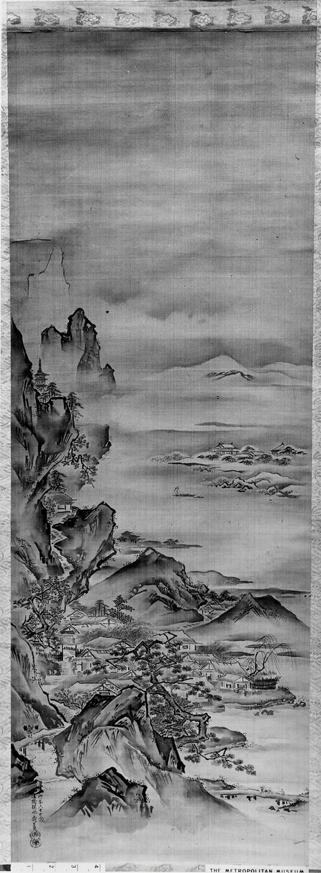 Utsikt över berget Horai, 1800-talet. av Kano Tansui