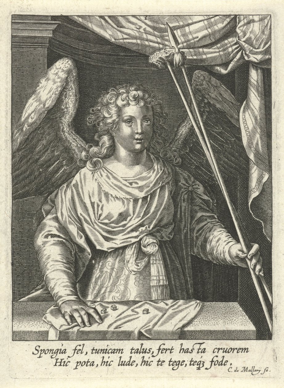 Angel with Lance, Sponge and Dice av Karel van Mallery
