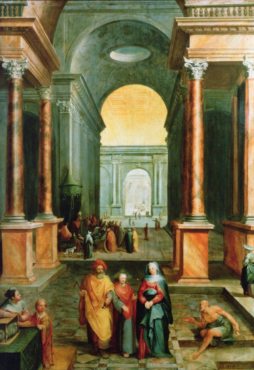 Kristus i templet, 1598 (panel) av Karel van Mander III