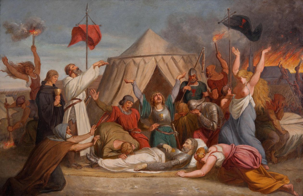 John Zizkas död, ca. 1850 av Karel Javurek