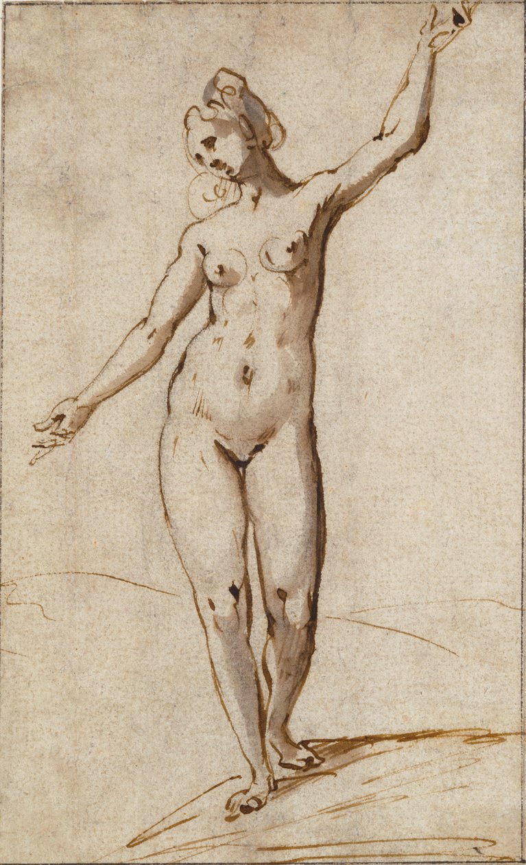 Kvinnlig nakenbild av Karel Van Mander