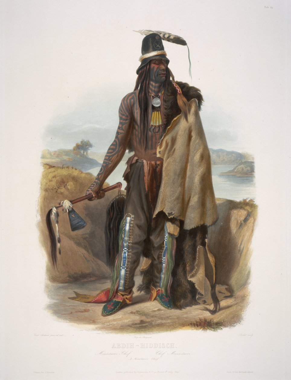 Abdih-Hiddisch. En Minatarrehövding av Karl Bodmer