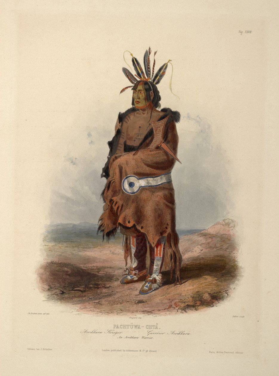 En Arrikara-krigare av Karl Bodmer