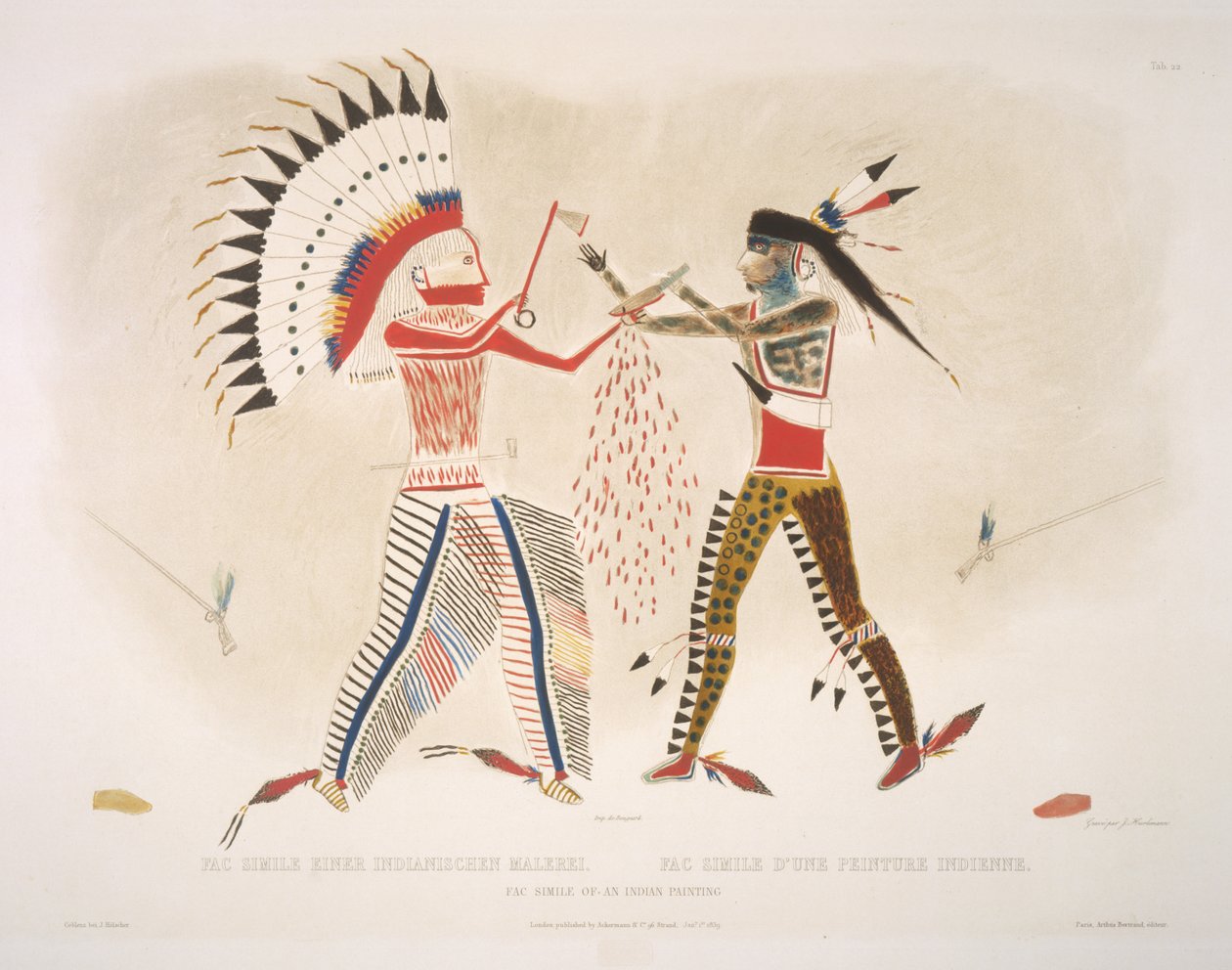 Faksimil av en indisk målning av Karl Bodmer