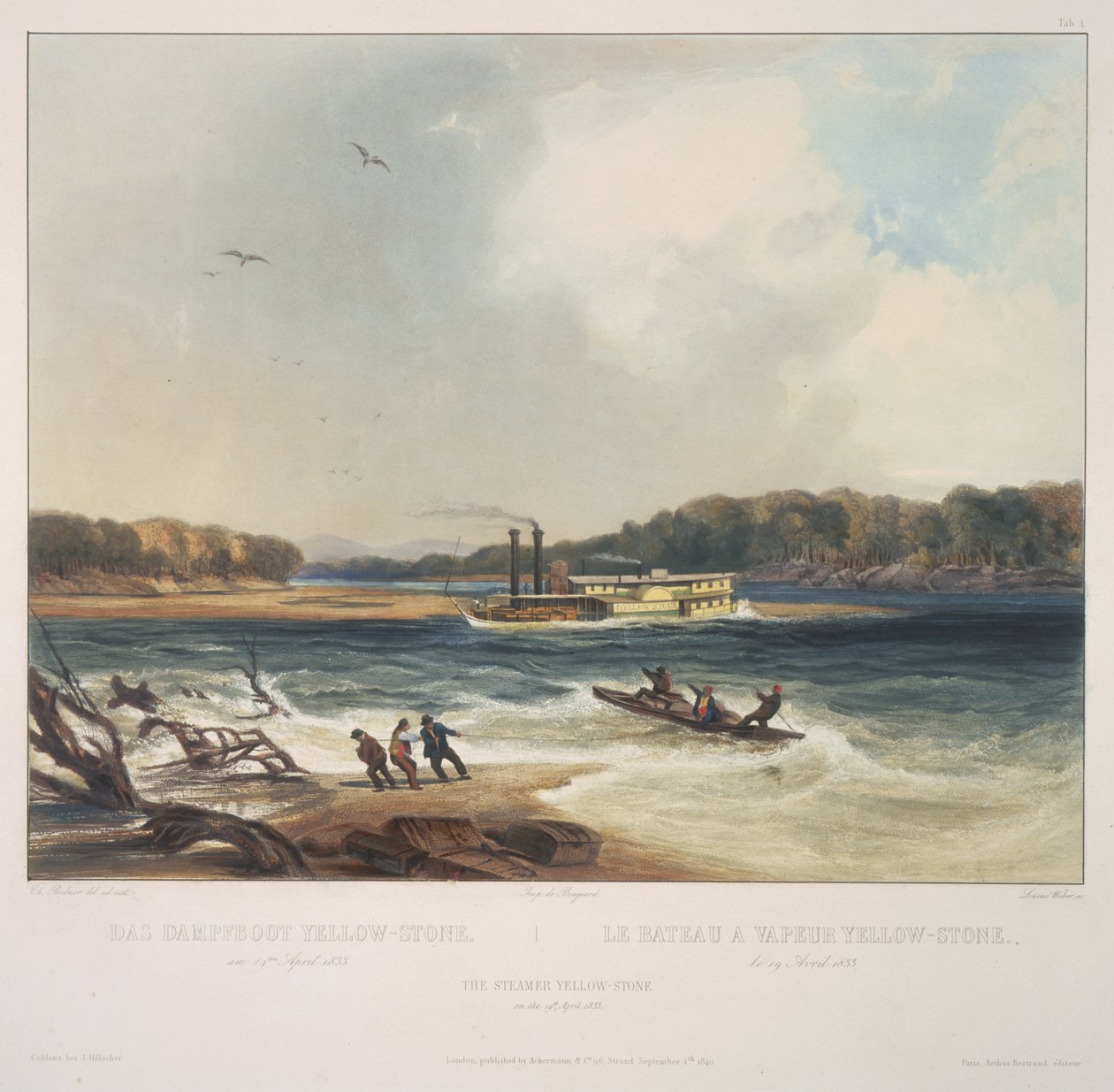 Ångaren Yellowstone av Karl Bodmer