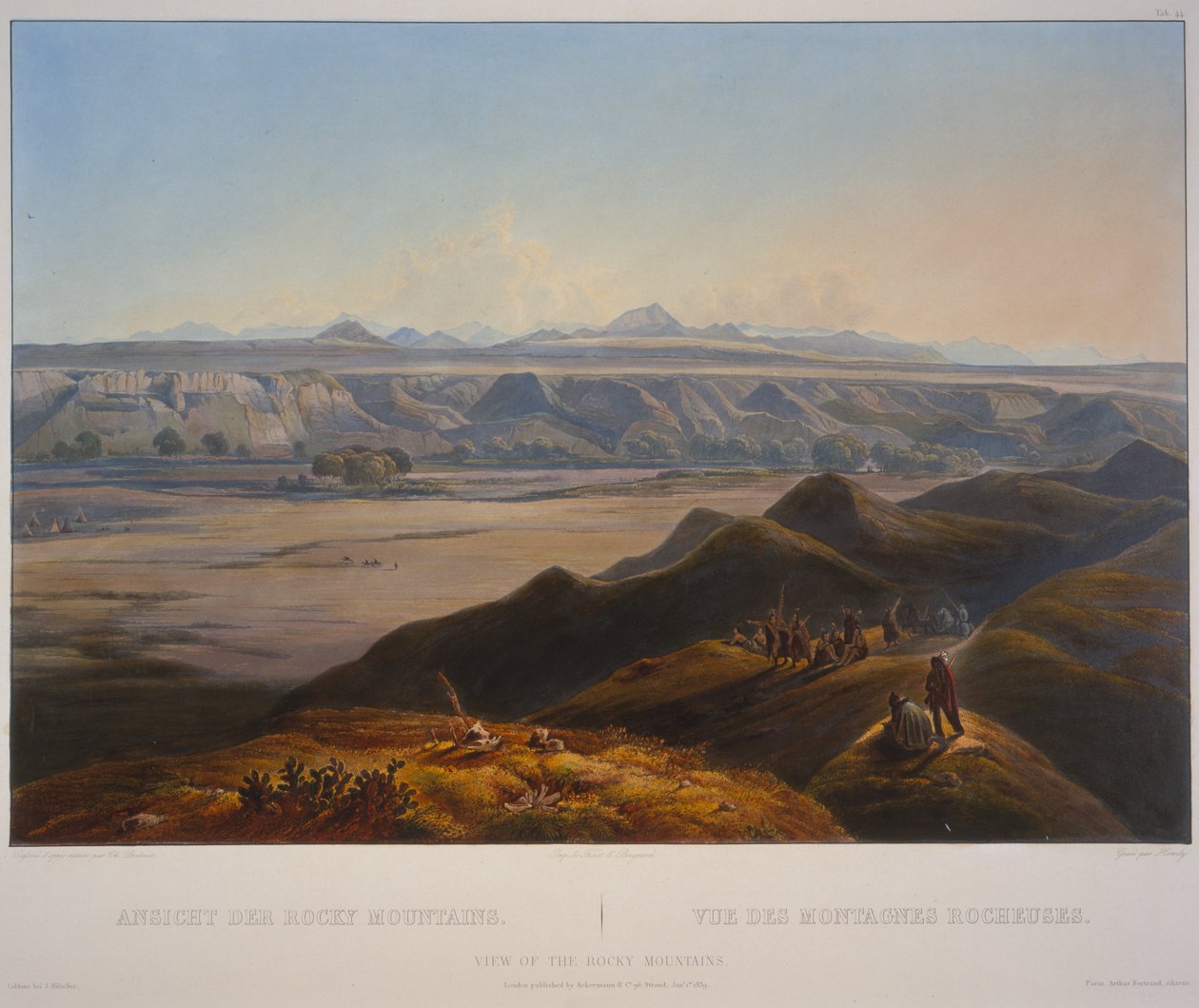 Utsikt över Klippiga bergen av Karl Bodmer