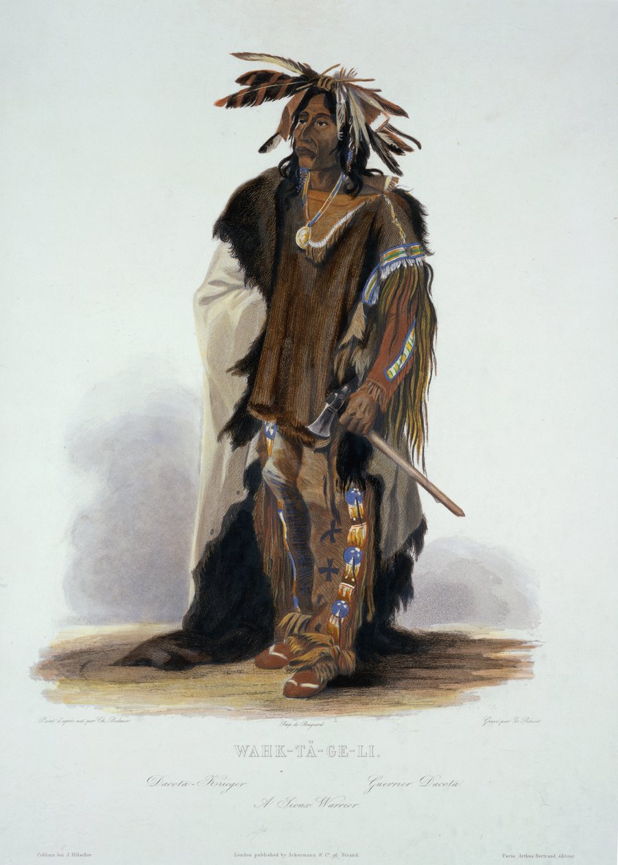 Wahk-Ta-Ge-Li, a Sioux Warrior, plåt 8 från volym 2 av 