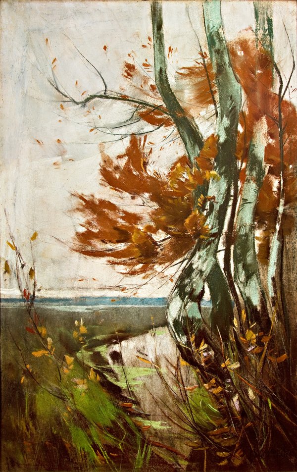 Windfluchter an der Ostsee av Karl Hagemeister