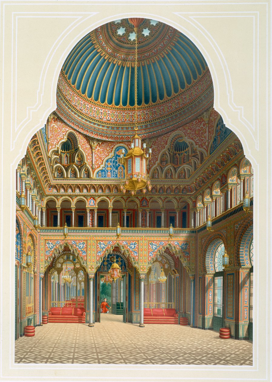 Plan för Wilhelmas entréhall, 1837 av Karl Ludwig Wilhelm Zanth