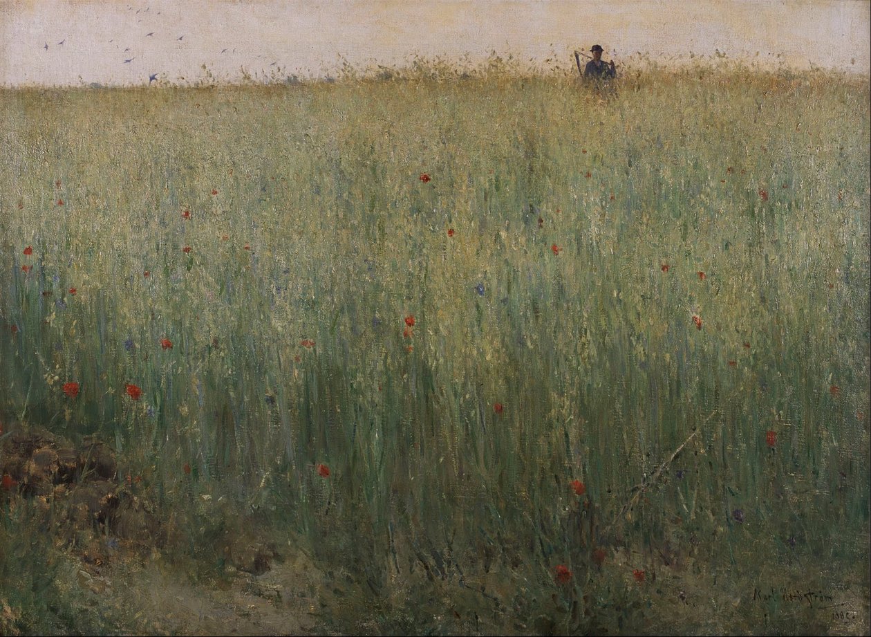 Field of Oats at Grez  av Karl Fredrick Nordstrom