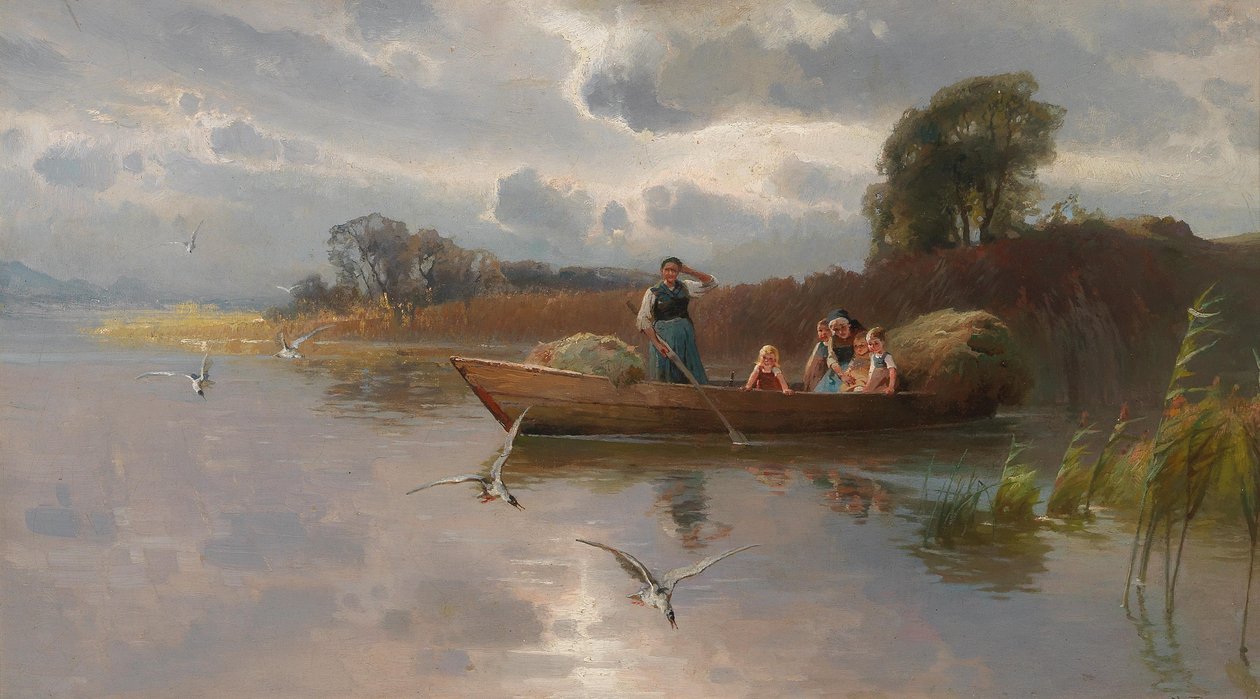 Hay Boat on Lake Chiemsee av Karl Raupp