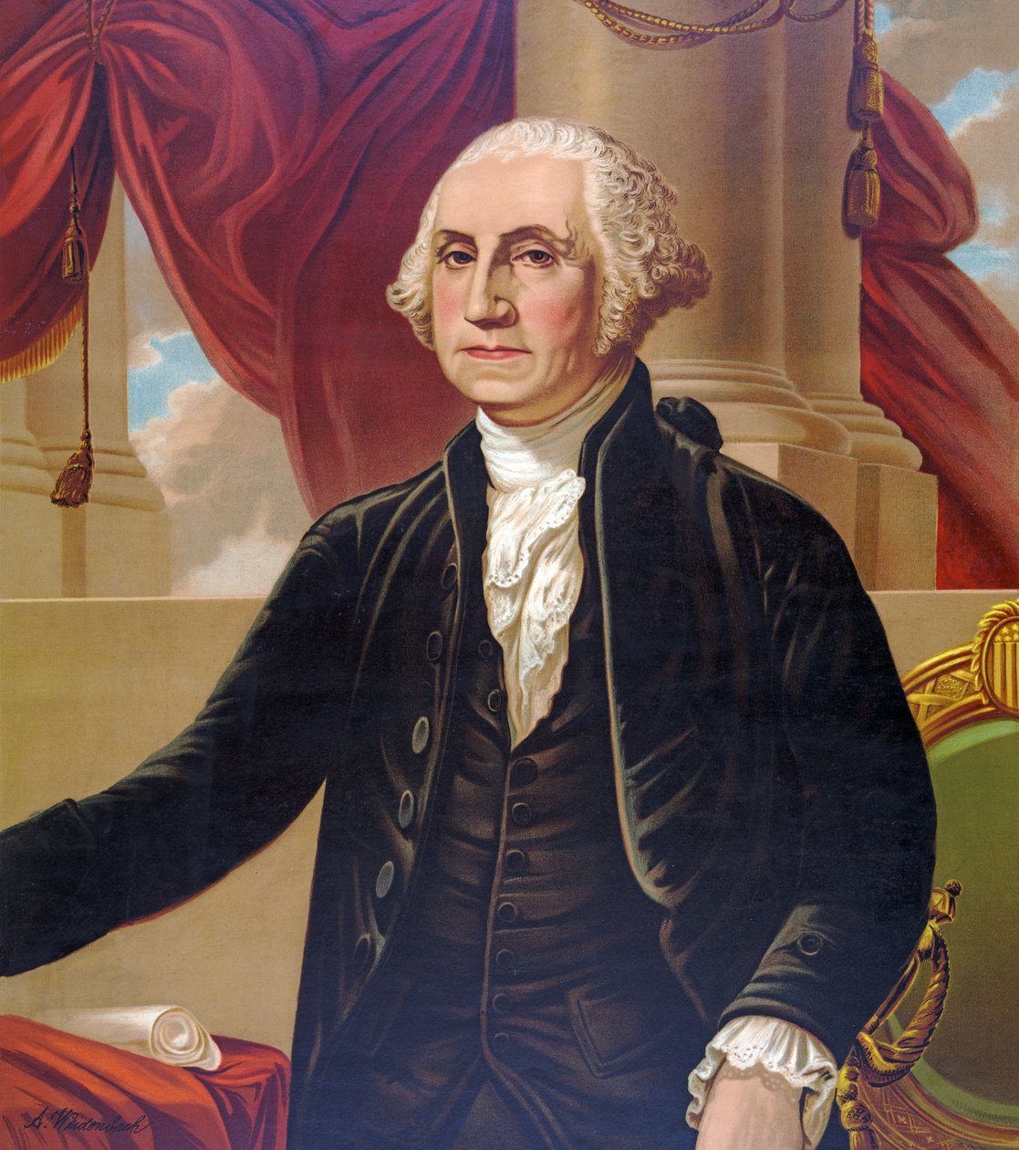 George Washington, pub. c.1876 av Karl Augustus Weidenbach