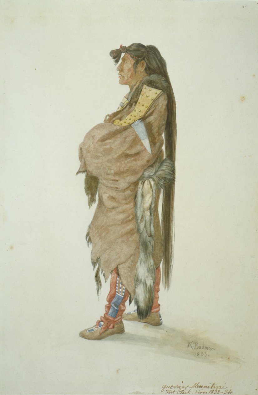Ahsch? Psa Masihichsi, en Hidatsa-man av Karl Bodmer