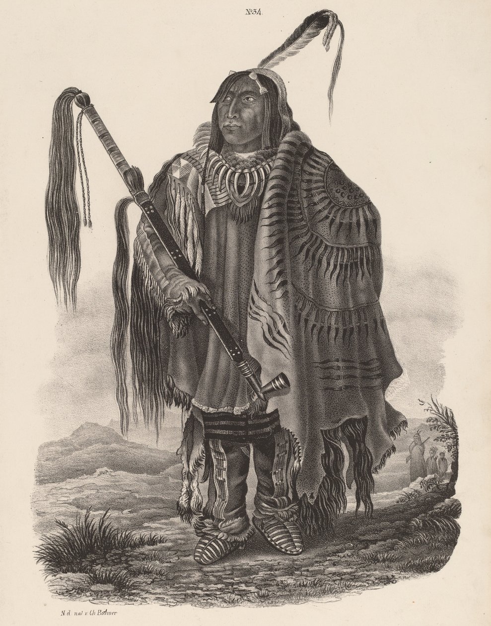 En Monitari-indian, 1839. av Karl Bodmer
