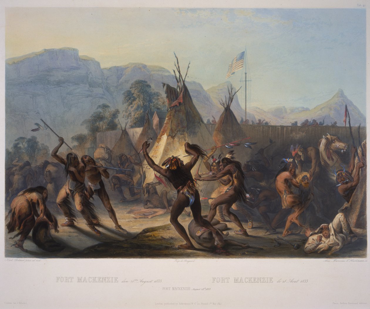 Fort McKenzie (28 augusti 1833) av Karl Bodmer