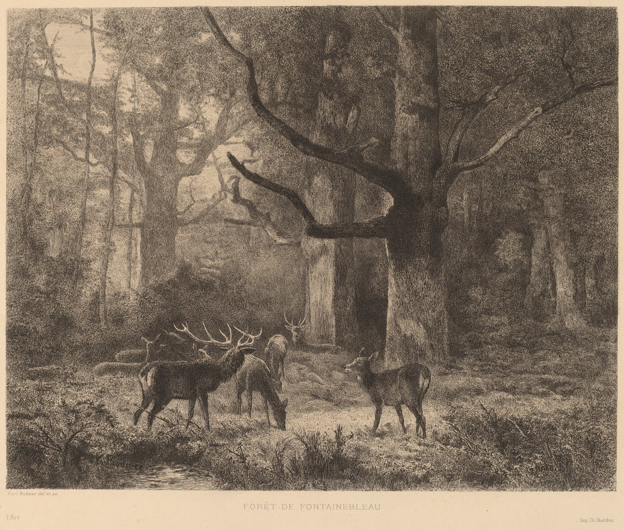 Fontainebleau-skogen av Karl Bodmer