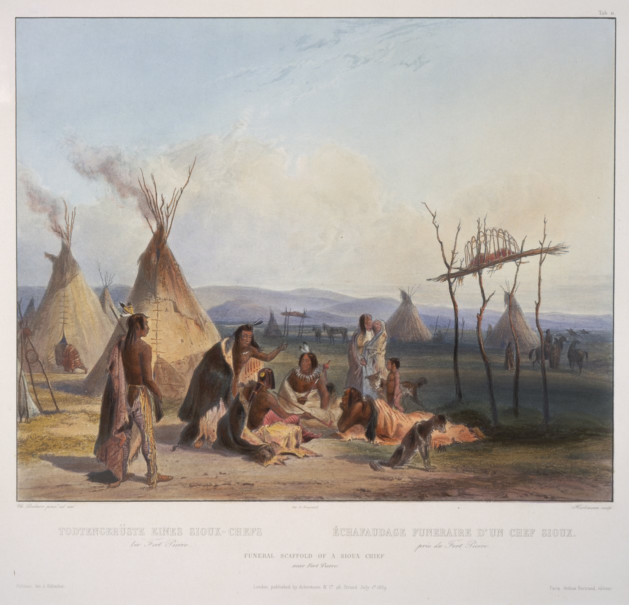 Begravningsställning av Karl Bodmer
