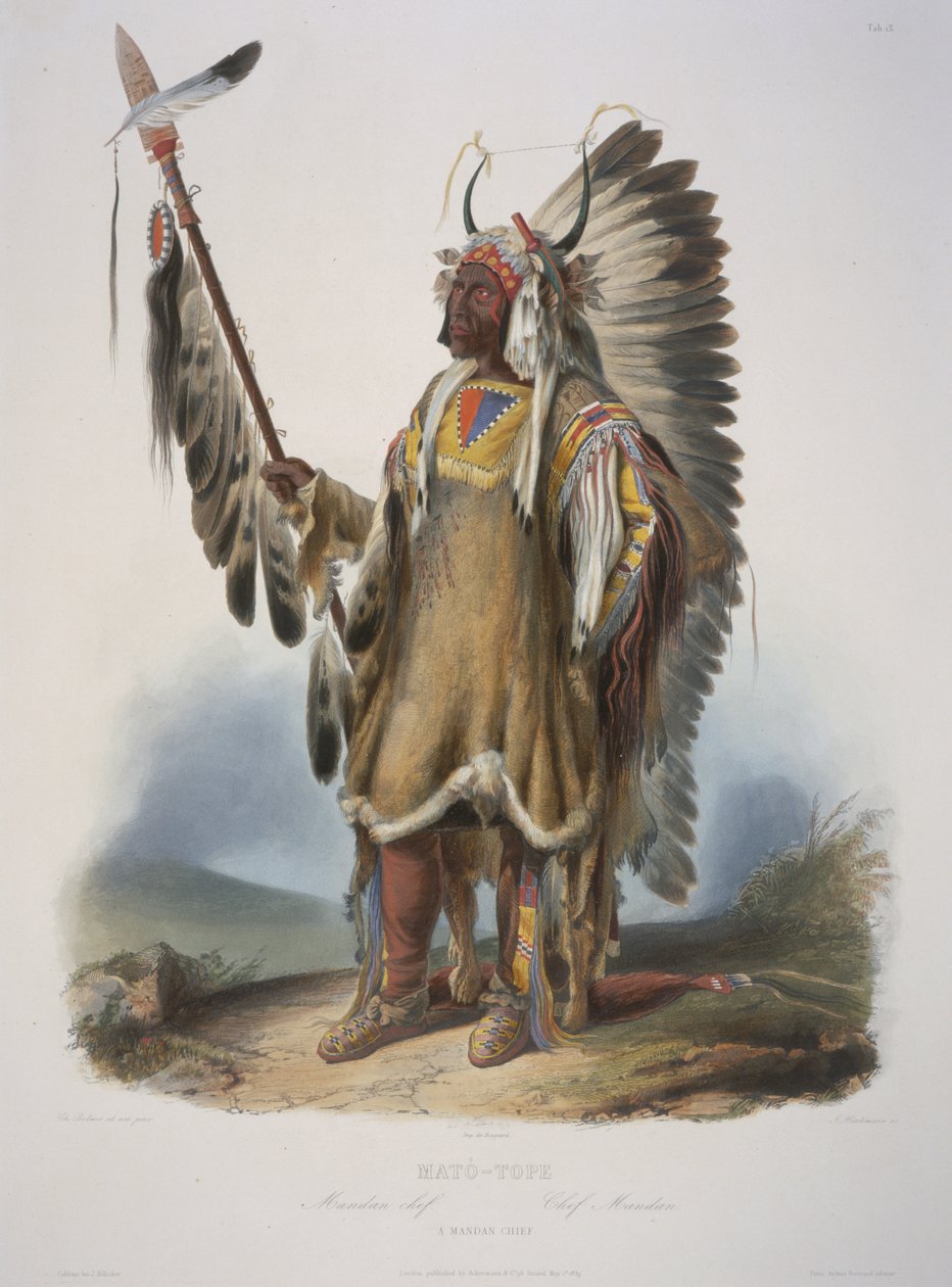 Mato-Tope, en Mandan-hövding av Karl Bodmer