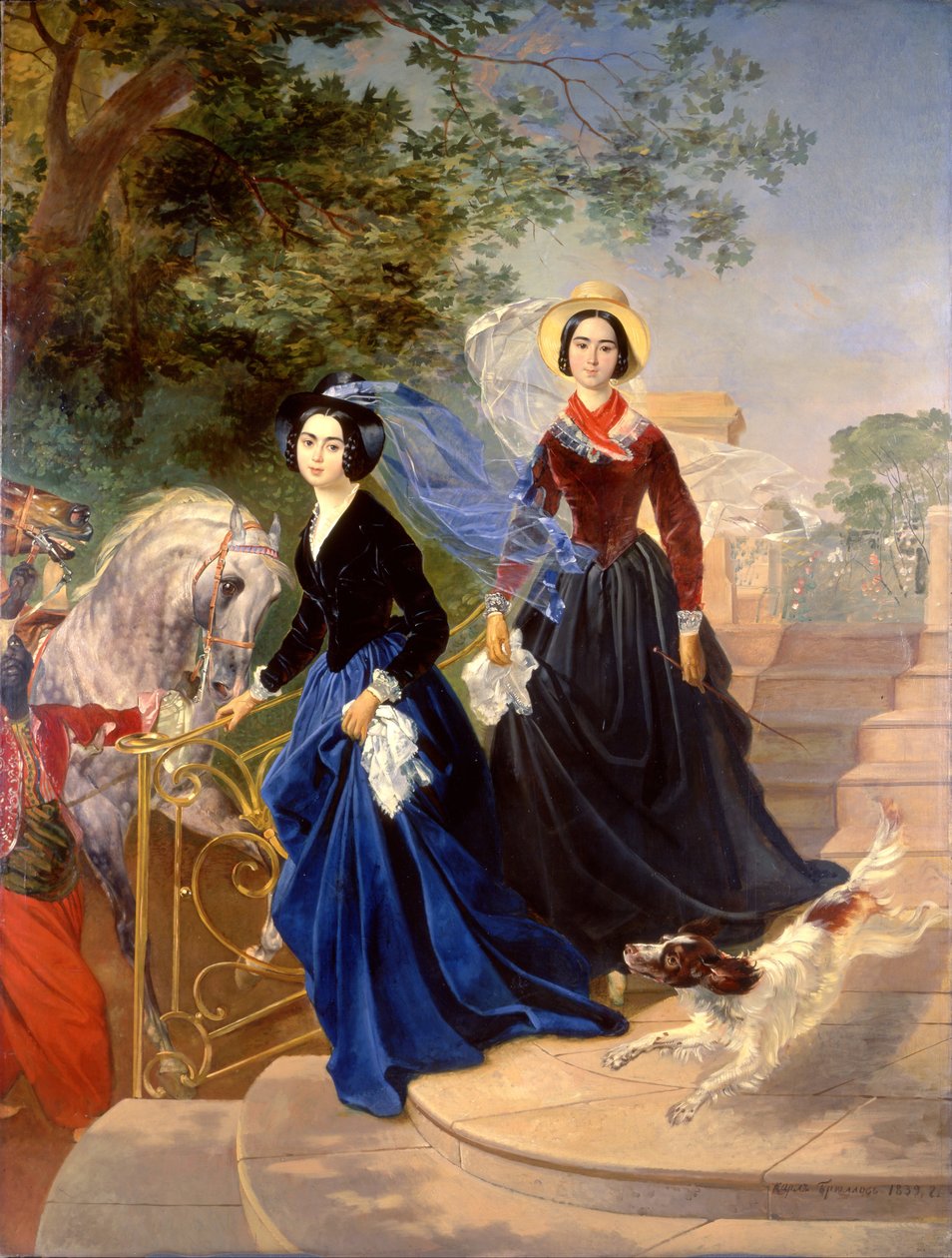Porträtt av systrarna Shishmarev av Karl Bryullov