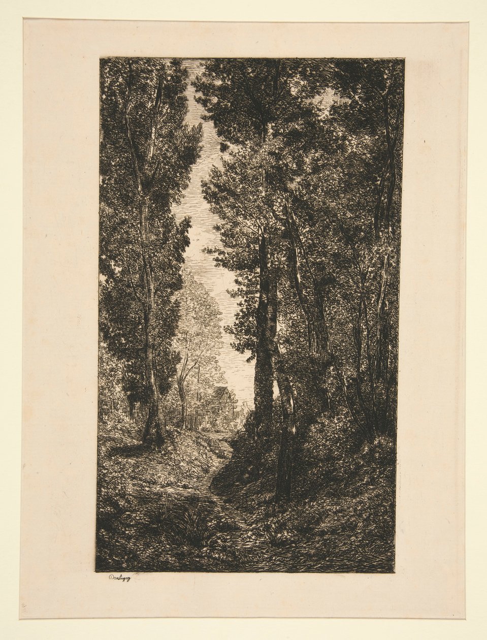 Stigande väg i Auvers av Karl Daubigny