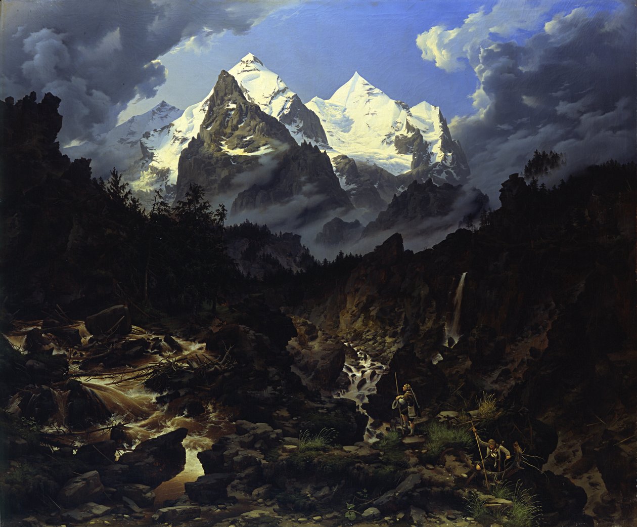 Wetterhorn, 1830. av Karl Eduard Biermann