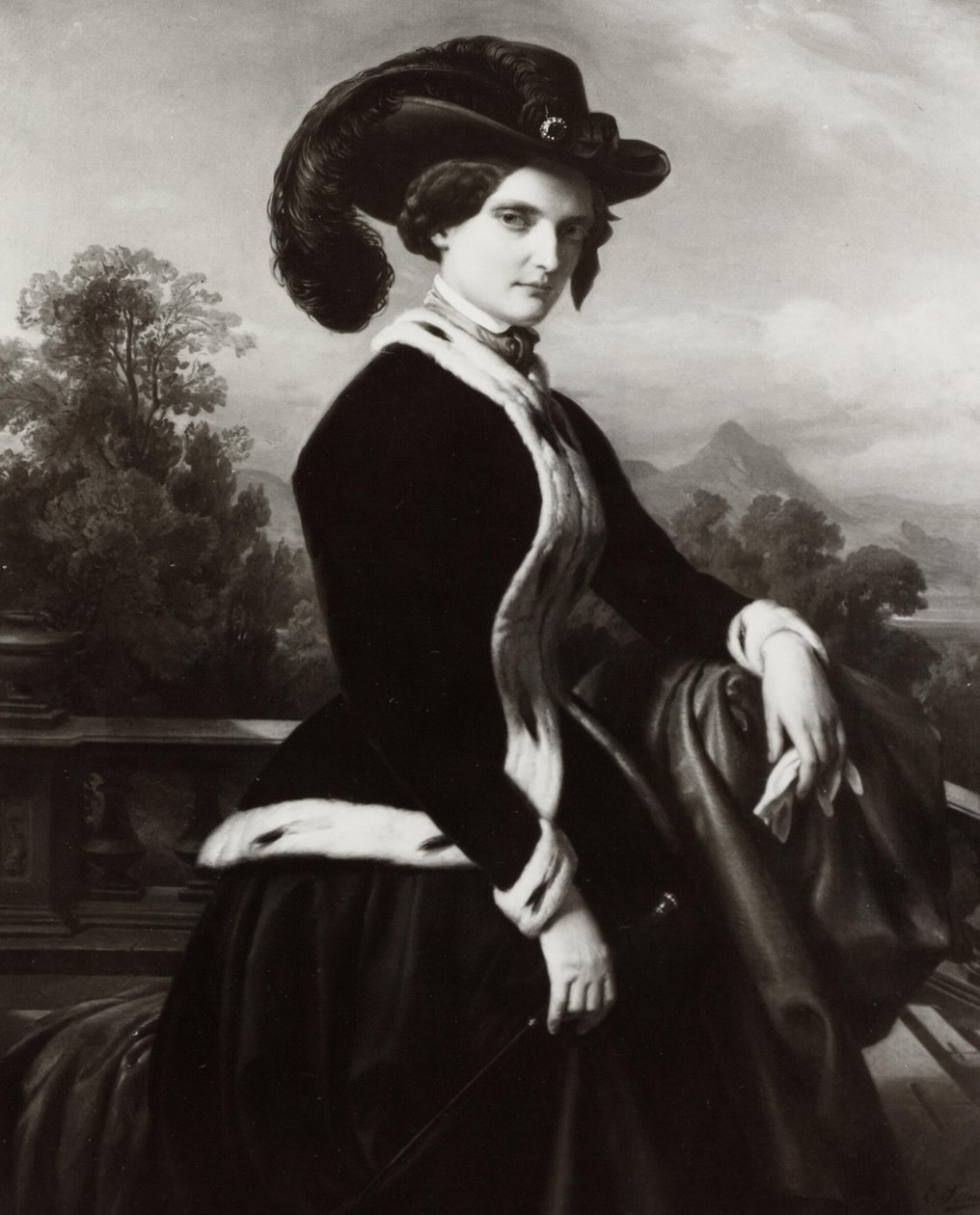 Porträtt av Amalie Cockerill av Karl Ferdinand Sohn