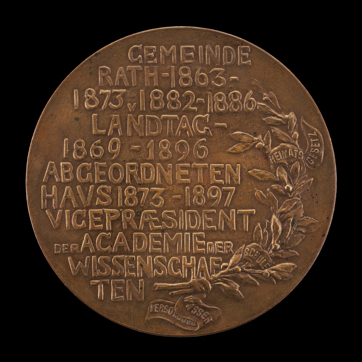 Inskrift [omvänd], 1897. av Karl Gindra