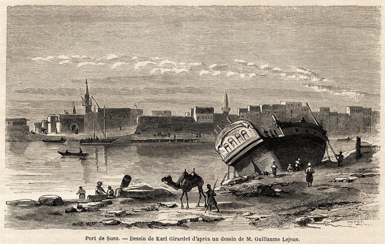 Hamnen i Suez av Karl Girardet