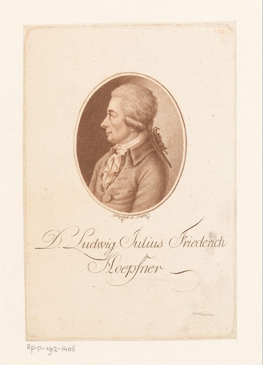 Porträtt av Ludwig Hopfner av Karl Goepfert