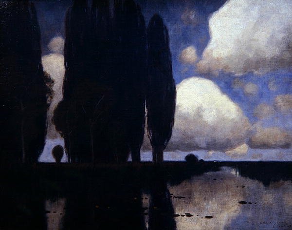 Rhineland Scene (olja på duk) av Karl Kustner