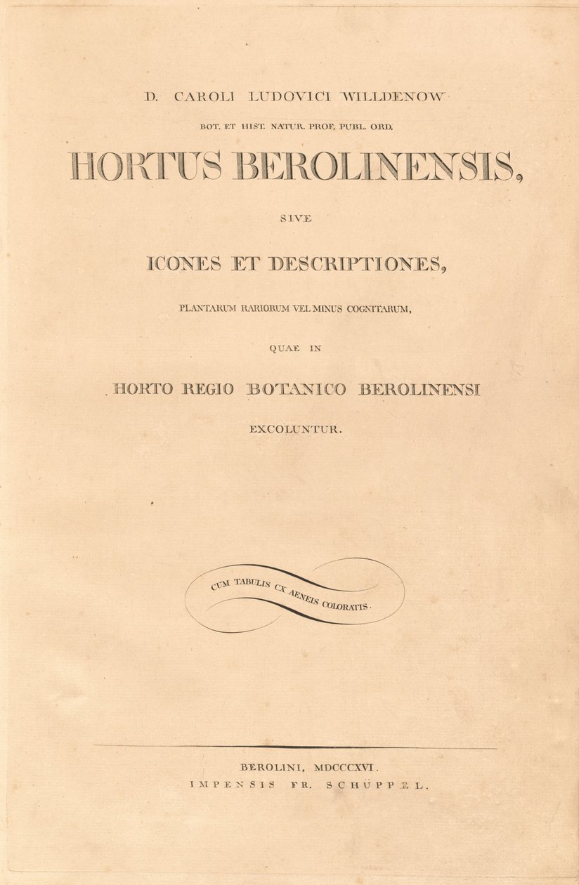 Berlins trädgård av Karl Ludwig Willdenow