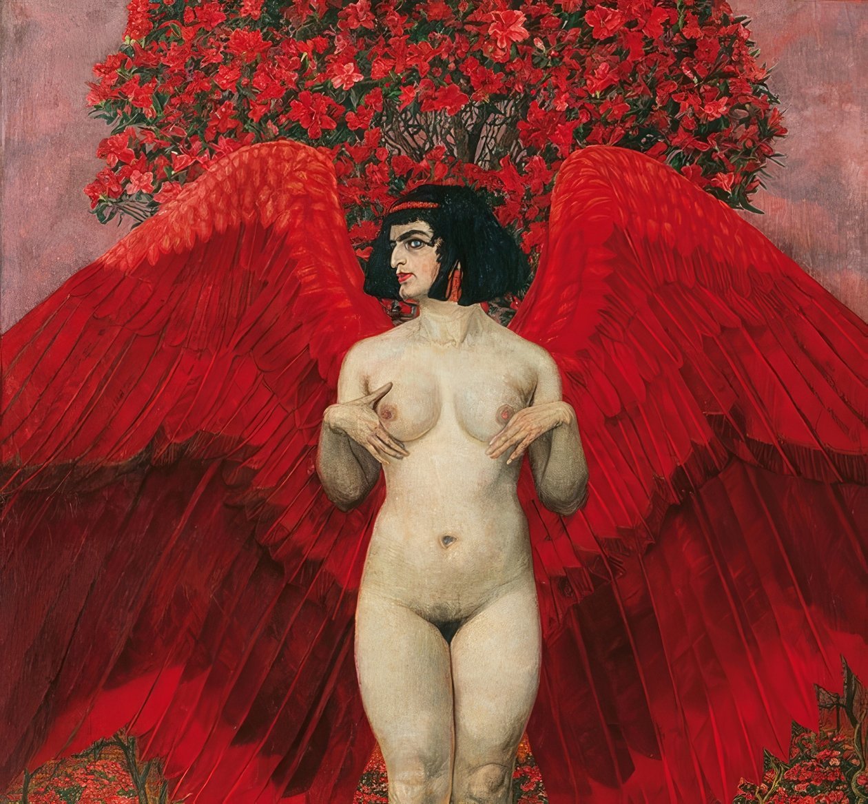 Röd ängel. 1902 av Karl Mediz