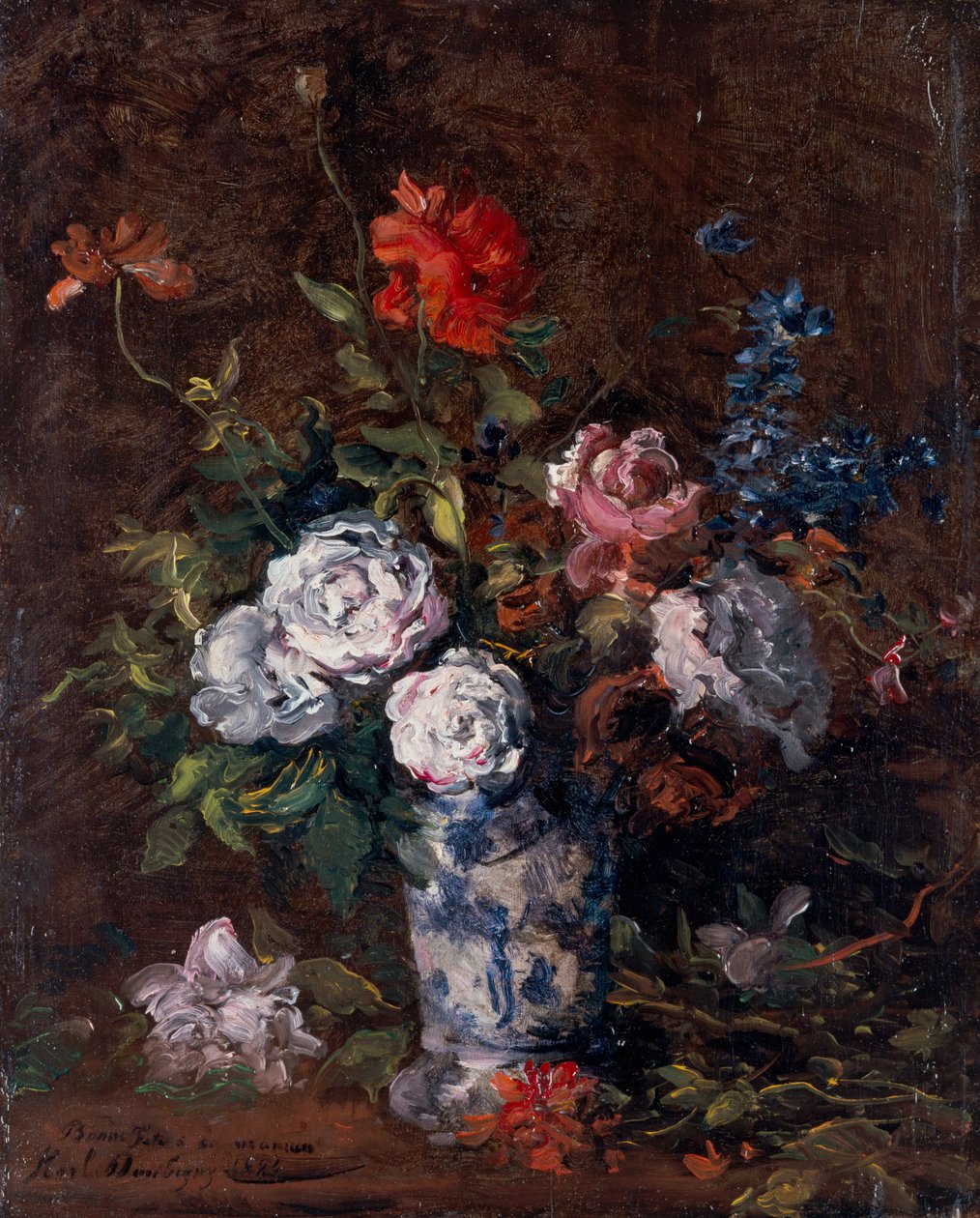 Blombukett av Karl Pierre Daubigny
