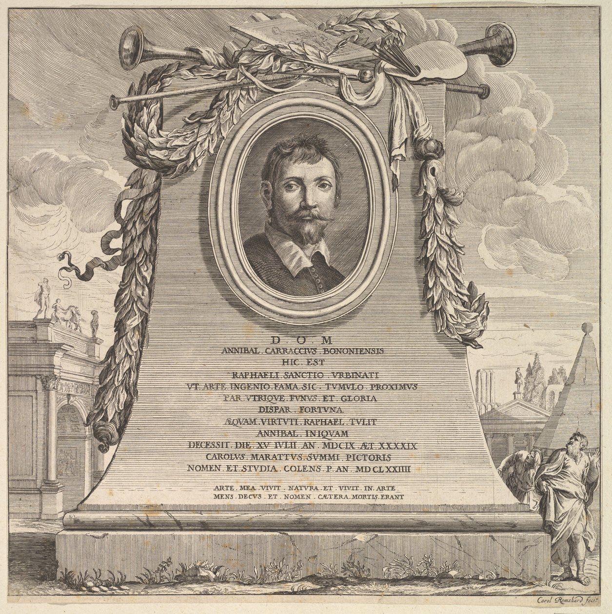Annibale Carraccis grav, 1690-1735. av Karl Remshardt