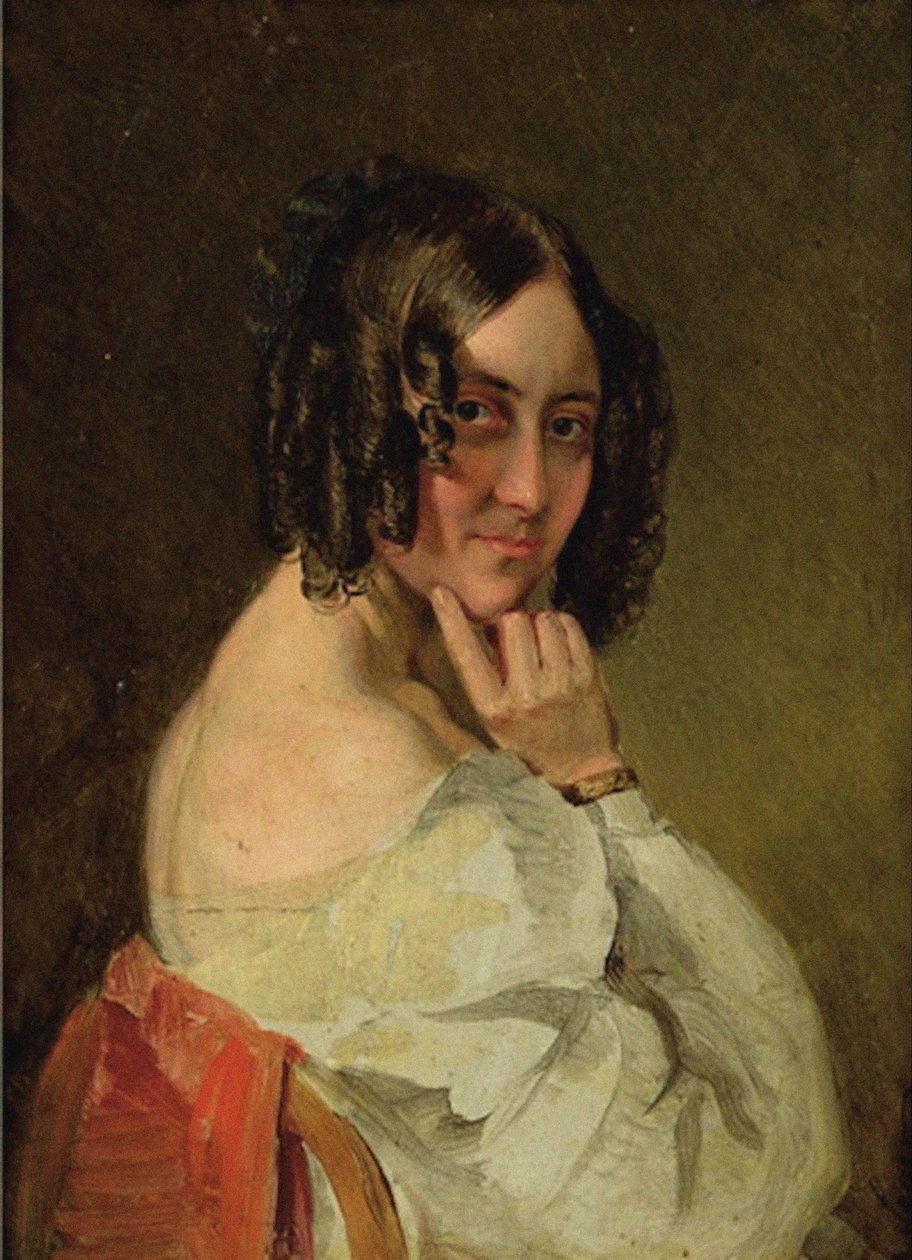 Friherrinnan Therese von Droßdik, född Malfatti 1792-1851. av Karl Saar