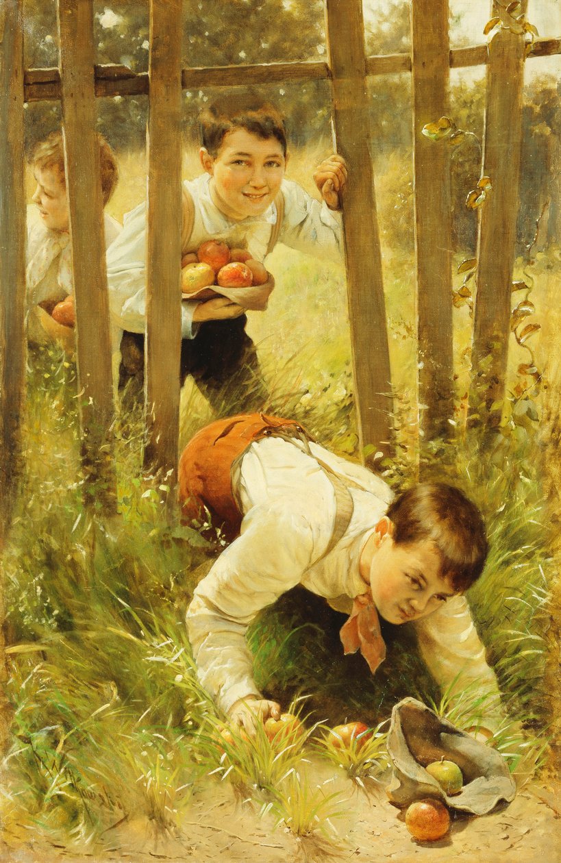 stjäla äpplen, av Karl Witkowski