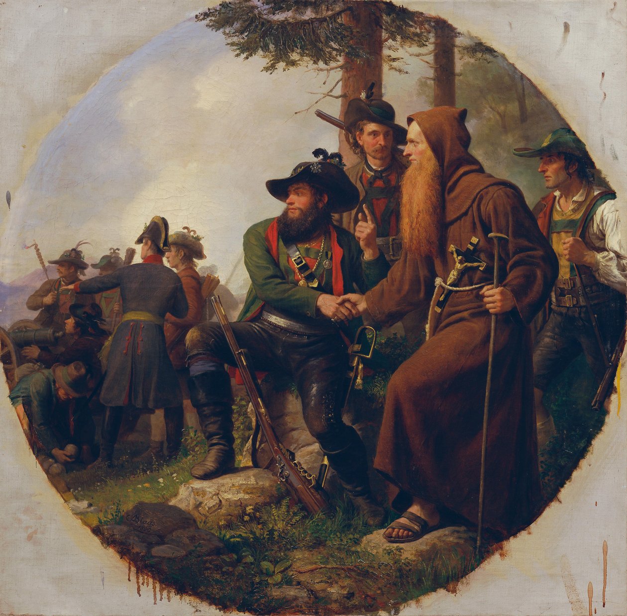 Slaget vid Iselberget 1809 av Karl von Blaas