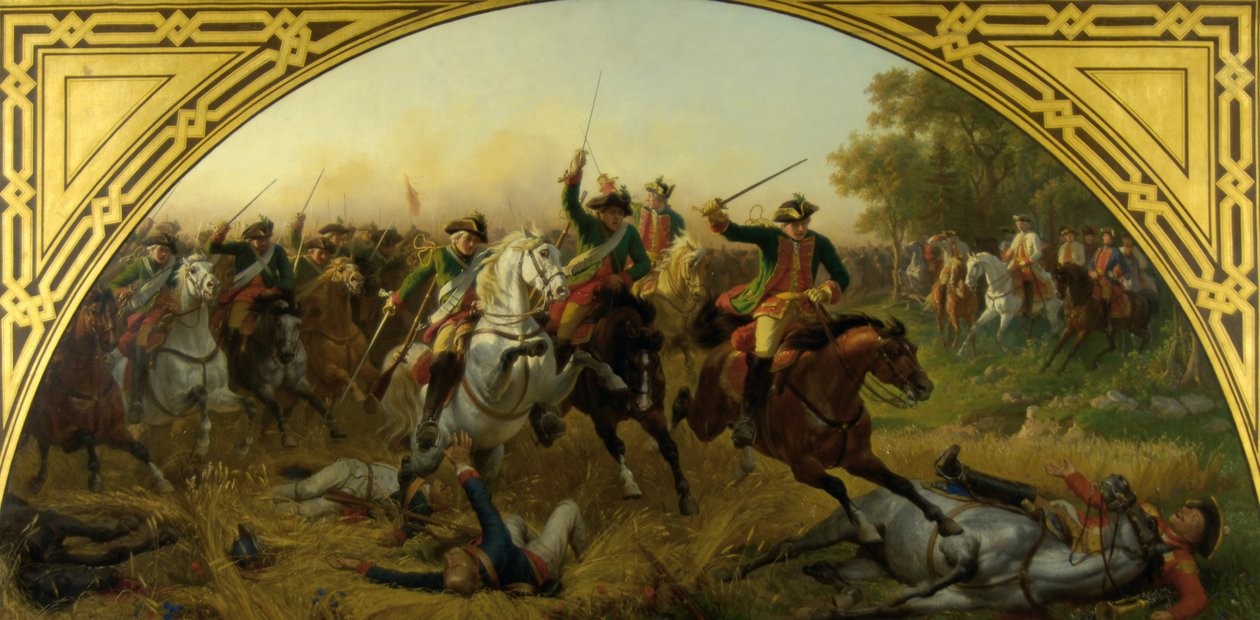 Slaget vid Kolin 1757 av Karl von Blaas