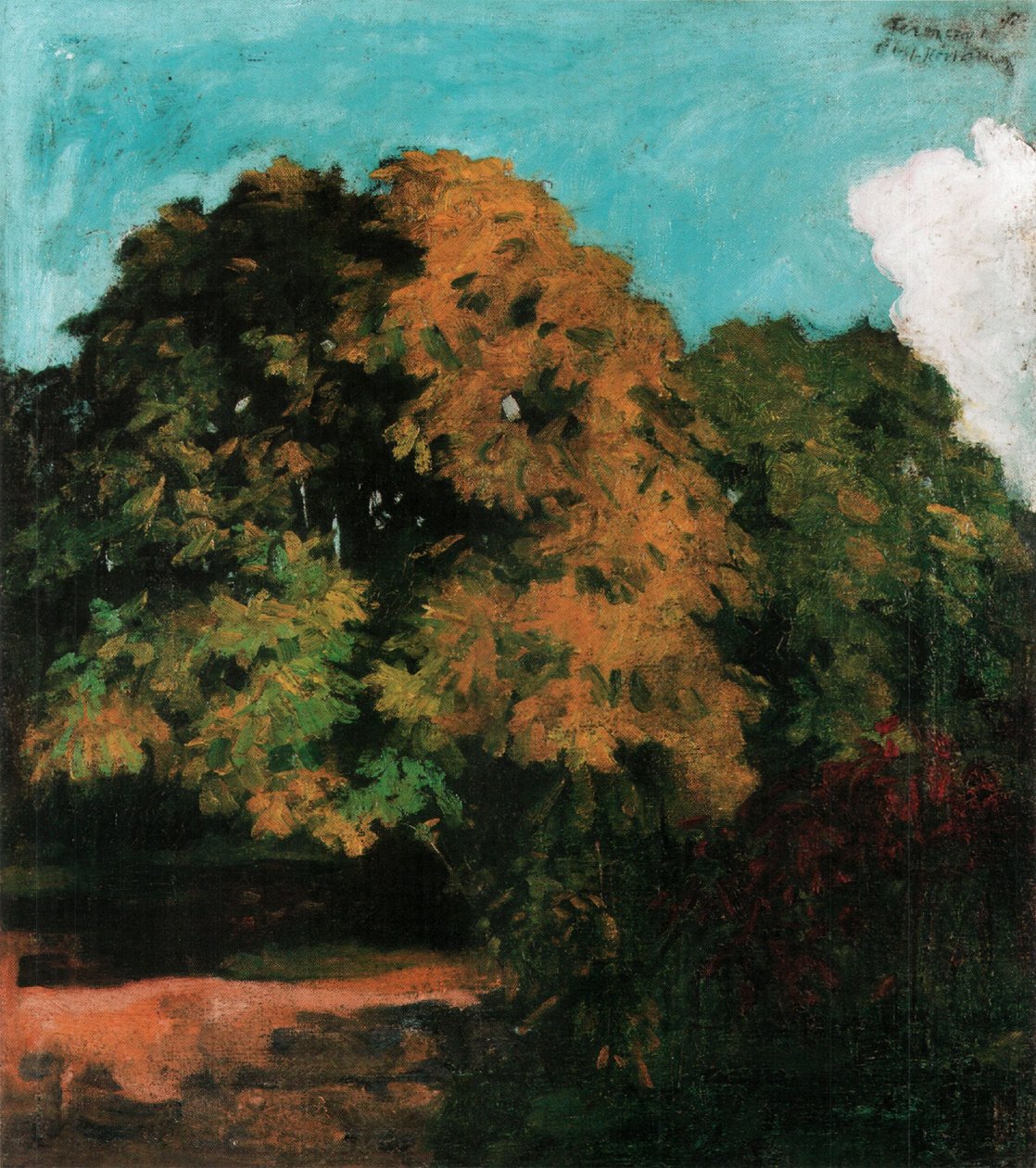 Chestnut Trees in Nagybanya av Károly Ferenczy