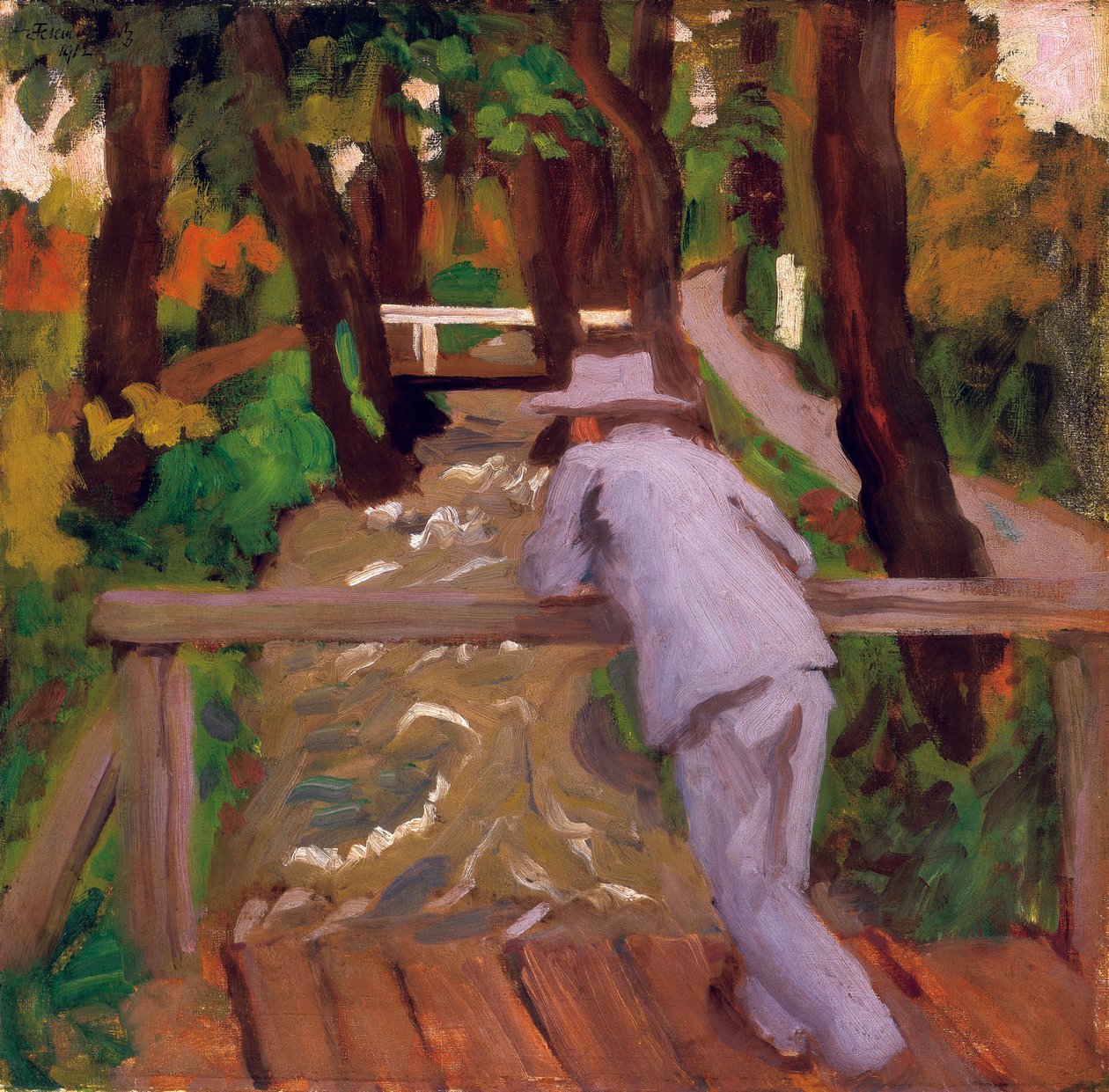 Man on the Bridge av Károly Ferenczy