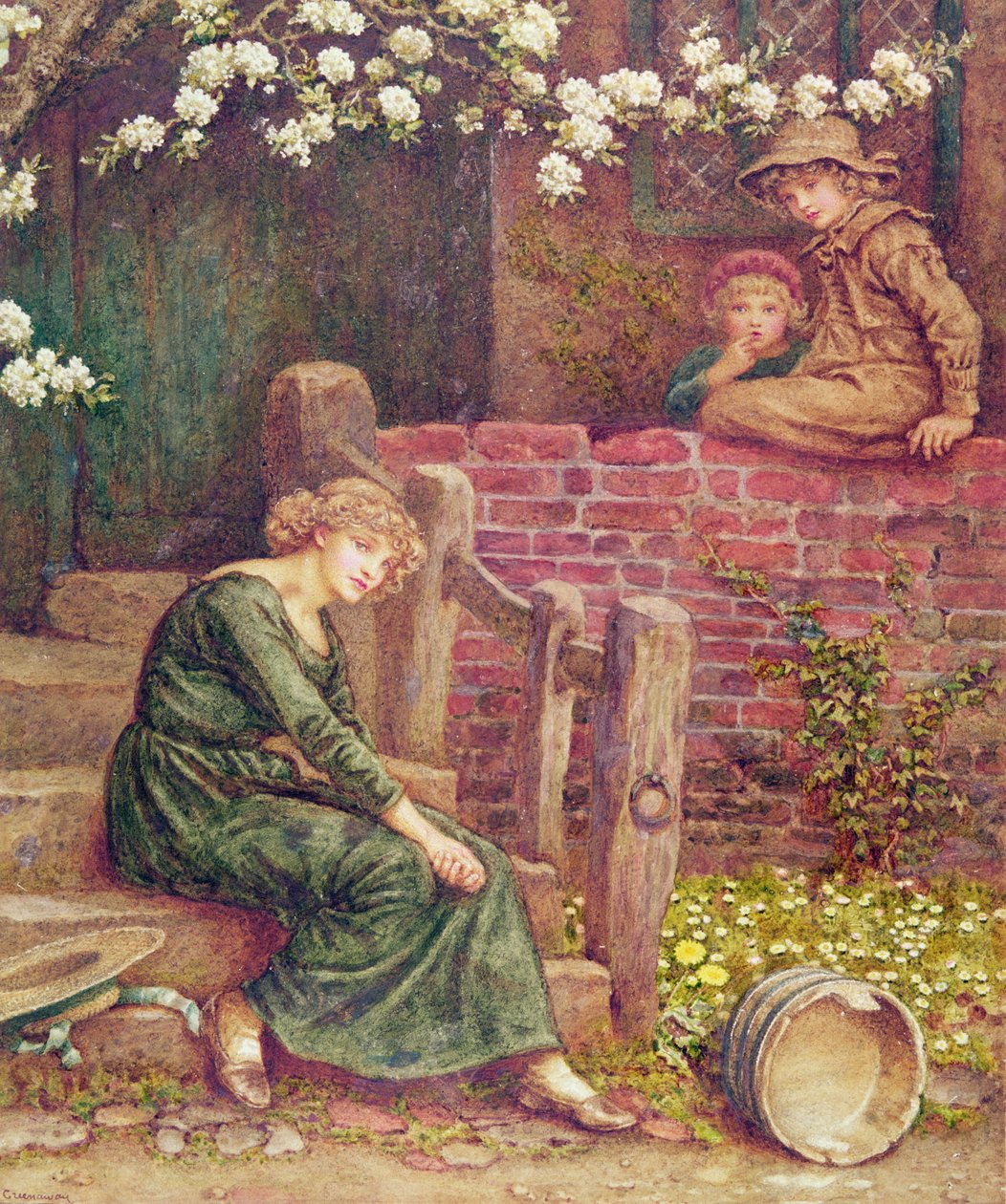 Fabeln om flickan och hennes mjölkhink av Kate Greenaway